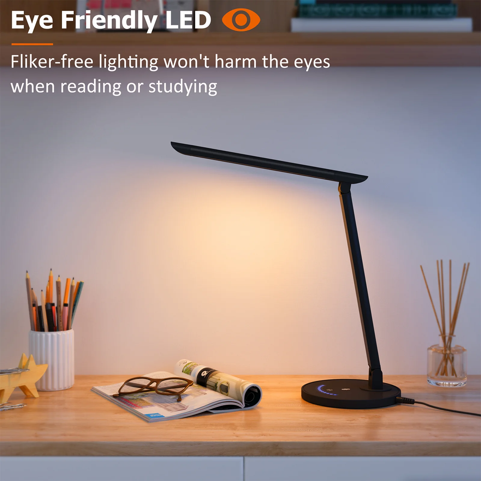 TaoTronics TT-DL13 LED Desk Lamp Office Table 35-Modes Lamps with Stable USB Charging Port & Touch Control - Image 8
