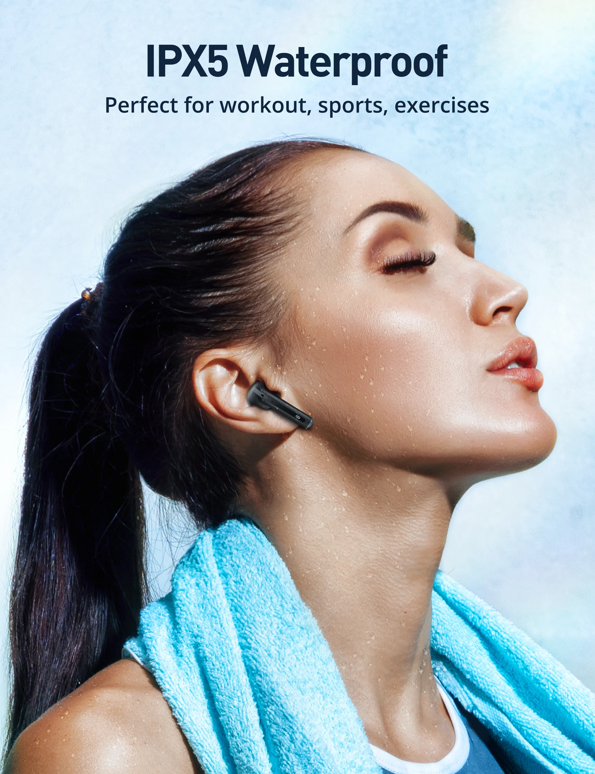 TT-BH1118 TaoTronics Wireless Earbuds, 25 dB Noise Cancelling 24H Playtime IPX5 Pass-Through Mode 4 Mic ENC - Image 10