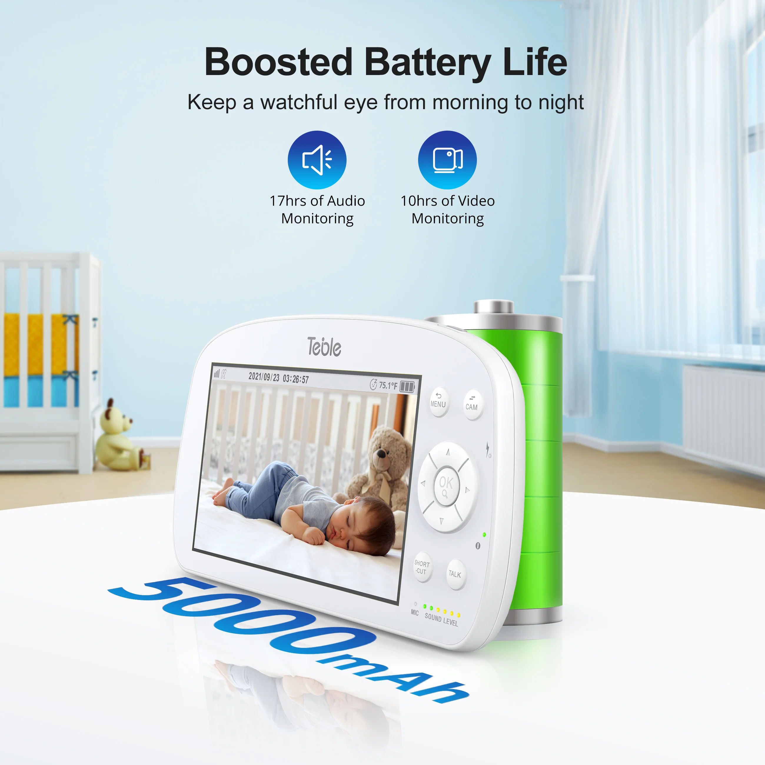 TaoTronics Baby Monitor 5.5 inch 720P HD Display TB-IH001 - Image 4